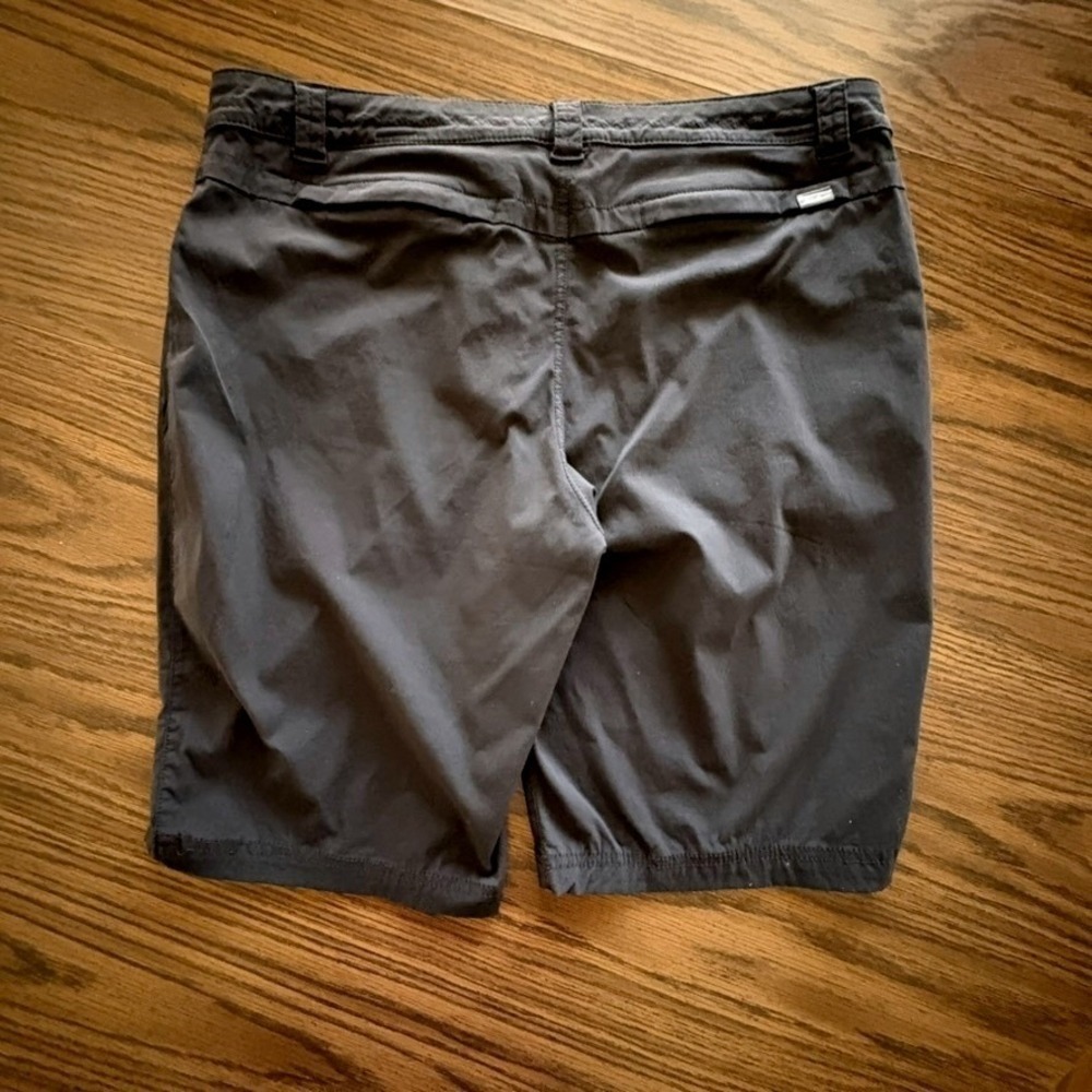 Eddie Bauer Womens Travex Shorts Size 14 Charcoal Black Stretch Hiking Outdoor - Picture 8 of 13
